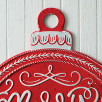 Merry & Bright Metal Ornament Sign