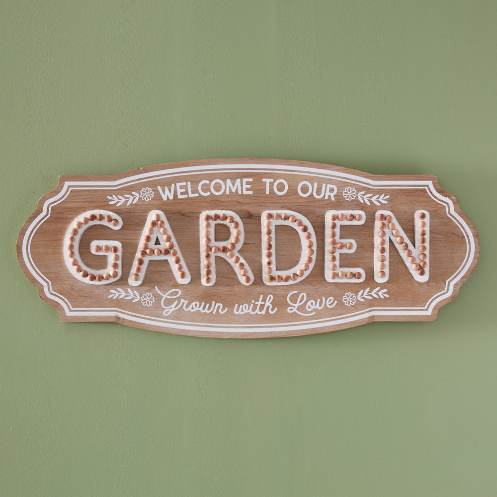 Welcome to Our Garden Wall Sign