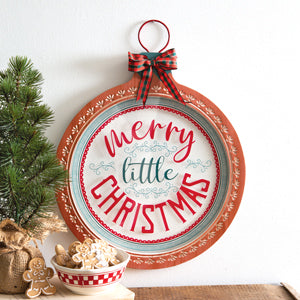 Merry Little Christmas Ornament Sign