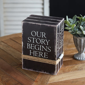 Our Story Decorative Book Stack