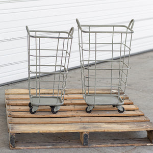 Set of Two Heavy Duty Rolling Storage Baskets - D&J Farmhouse Collections