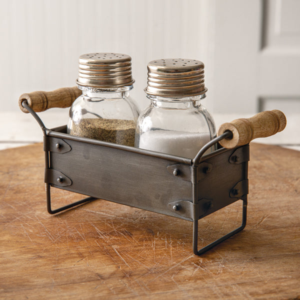 Metal Crate Salt and Pepper Caddy - D&J Farmhouse Collections
