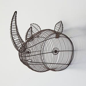 Wire Rhino Wall Mount Head - D&J Farmhouse Collections