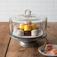 Small Traditional Dessert Cloche with Stand