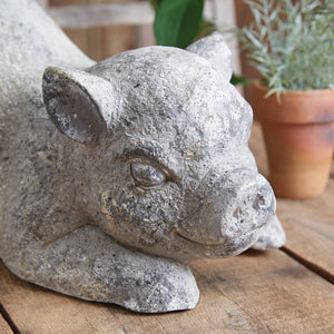 Playful Piglet Garden Statue