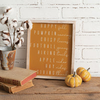 Autumn Words Wall Plaque - D&J Farmhouse Collections