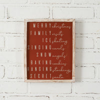 Christmas Words Wall Plaque - D&J Farmhouse Collections