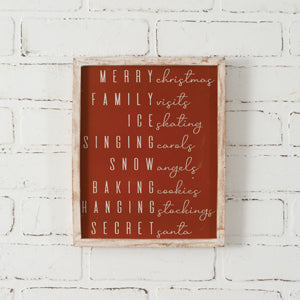 Christmas Words Wall Plaque - D&J Farmhouse Collections