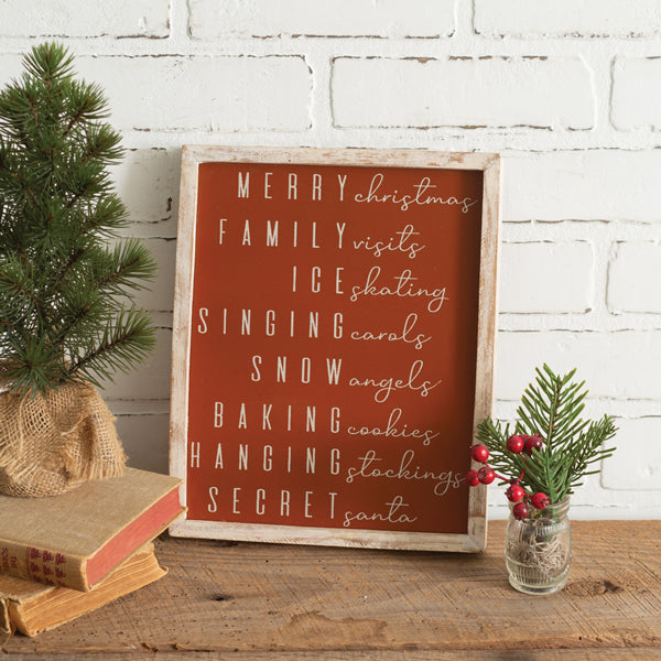 Christmas Words Wall Plaque - D&J Farmhouse Collections