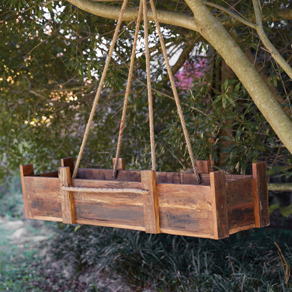 Reclaimed Wood Hanging Planter Box
