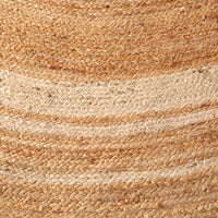 Natural and Ivory Round Jute Rug