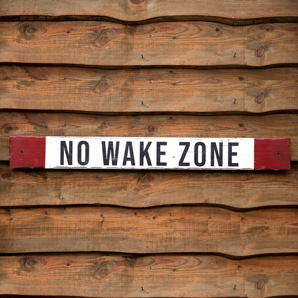 No Wake Zone Sign