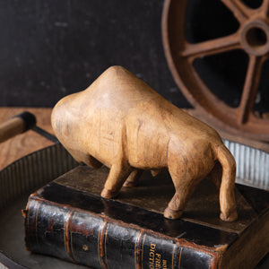 Hand-Carved Bison Figurine