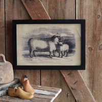 Homestead Framed Canvas - Lambs