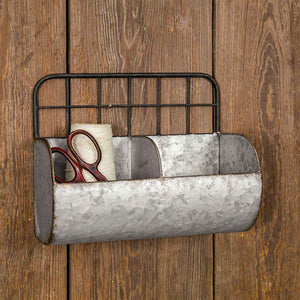 Small Divided Wire Back Wall Bin - D&J Farmhouse Collections