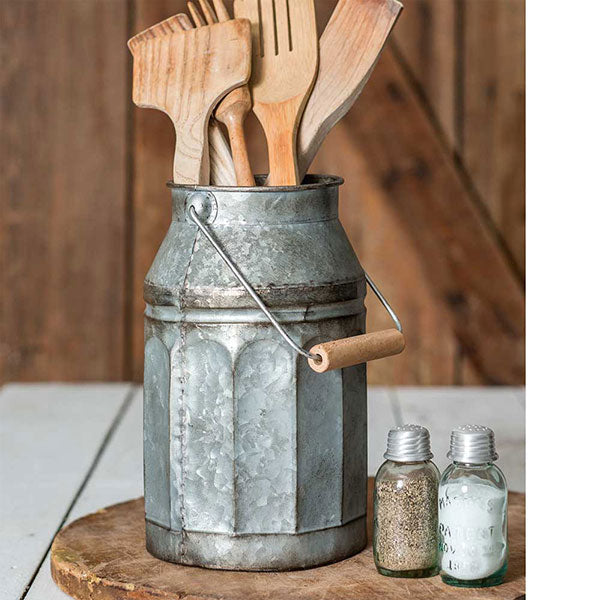 Galvanized Milk Can with Handle - D&J Farmhouse Collections