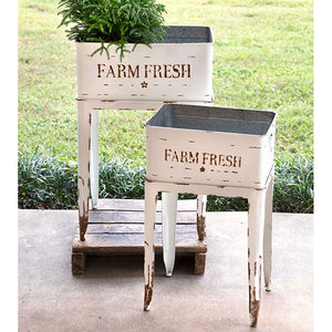Farm Fresh White Garden Stands - D&J Farmhouse Collections