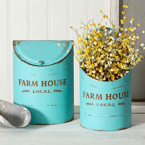 Set of Two Farmhouse Kitchen Bins - D&J Farmhouse Collections