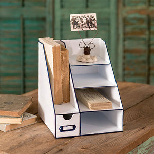 Metal Desk Organizer with Six Bins - D&J Farmhouse Collections