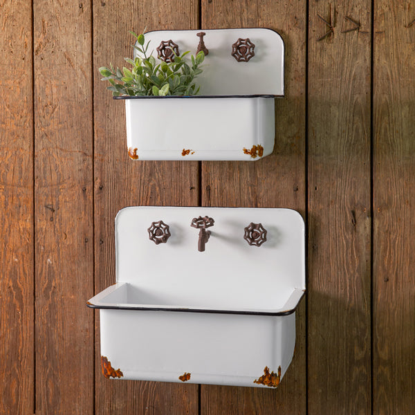 Set of Two Sink Wall Planters - D&J Farmhouse Collections