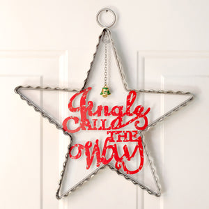 Jingle All The Way Star Wall Ornament - D&J Farmhouse Collections