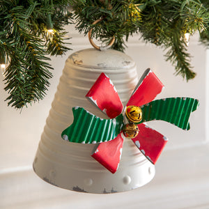 Small Holiday Bow Bell - D&J Farmhouse Collections