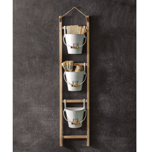 Hanging Ladder with Numbered Buckets - D&J Farmhouse Collections