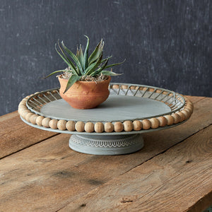 Boho Wood Ball Cake Stand - D&J Farmhouse Collections