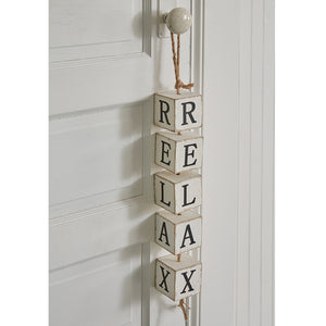 Relax Hanging Wood Blocks - D&J Farmhouse Collections