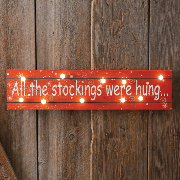 All The Stockings Were Hung Marquee Sign