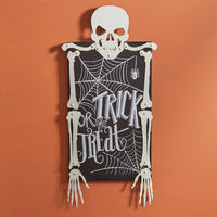 Spooky Skeleton Trick-or-Treat Wall Sign - D&J Farmhouse Collections
