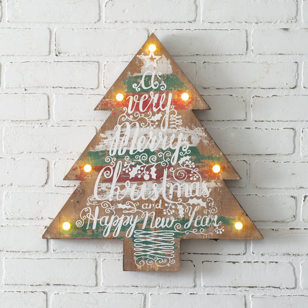 Distressed Christmas and New Year Marquee Sign