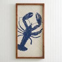 Blue Lobster Coastal Wall Sign