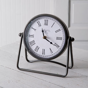 Industrial A-Frame Tabletop Clock