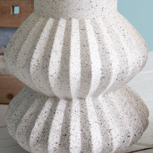 Scalloped Ceramic Tabletop Lamp