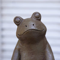 Cheerful Frog Garden Statue