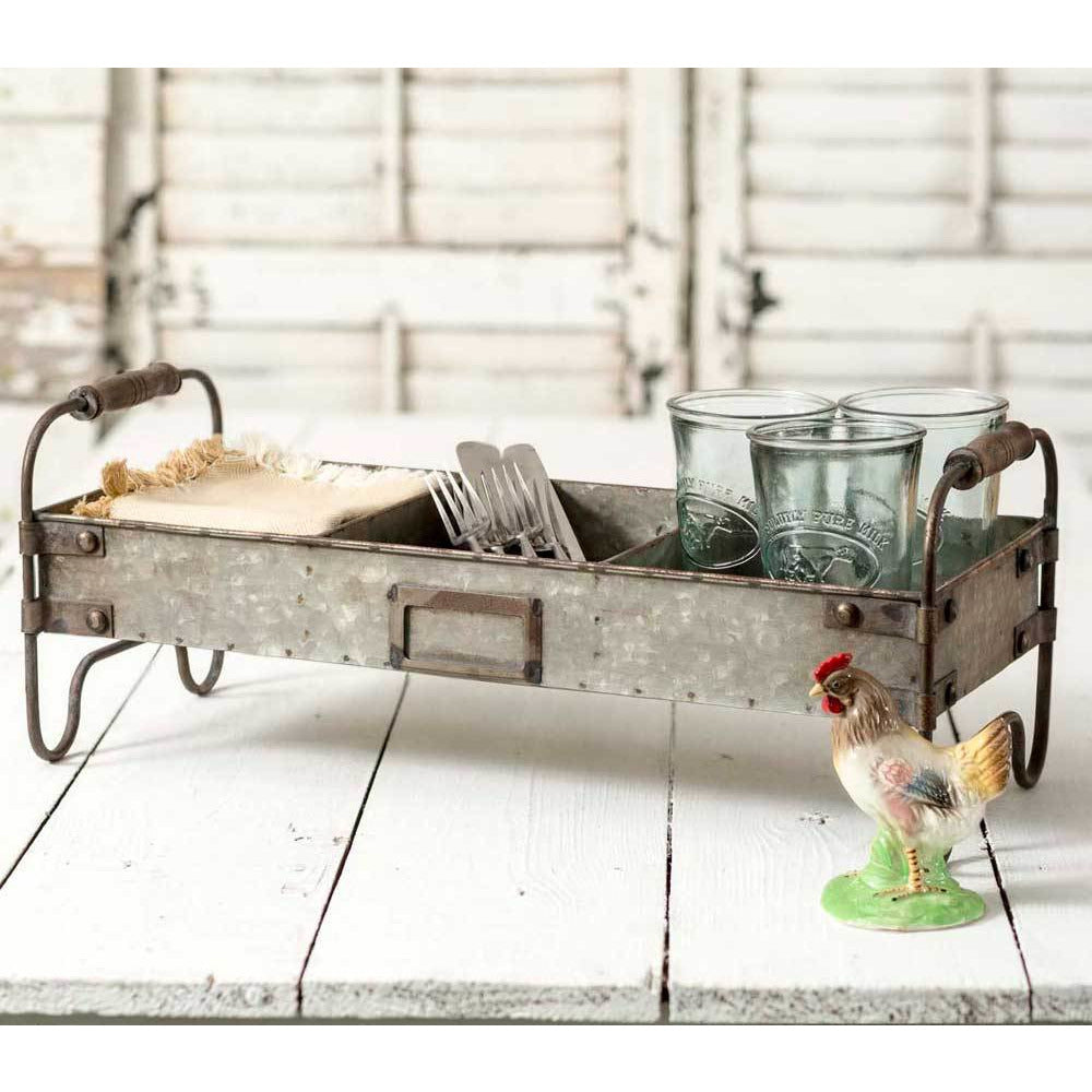 Divided Tray with Stand - D&J Farmhouse Collections