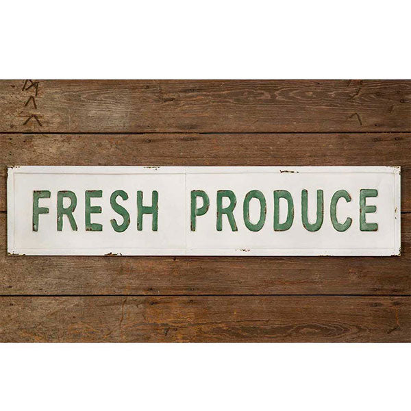Fresh Produce Metal Wall Sign - D&J Farmhouse Collections