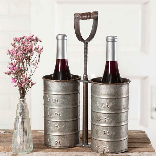 Bottle Caddy with Handle - D&J Farmhouse Collections