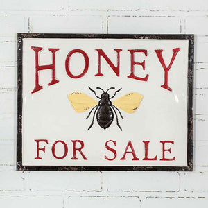 Honey for Sale Metal Sign - D&J Farmhouse Collections