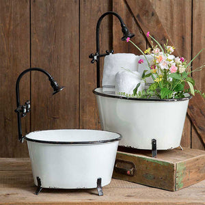 Set of Two Clawfoot Tub Planter - D&J Farmhouse Collections