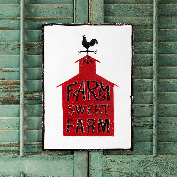 Farm Sweet Farm Metal Wall Sign - D&J Farmhouse Collections