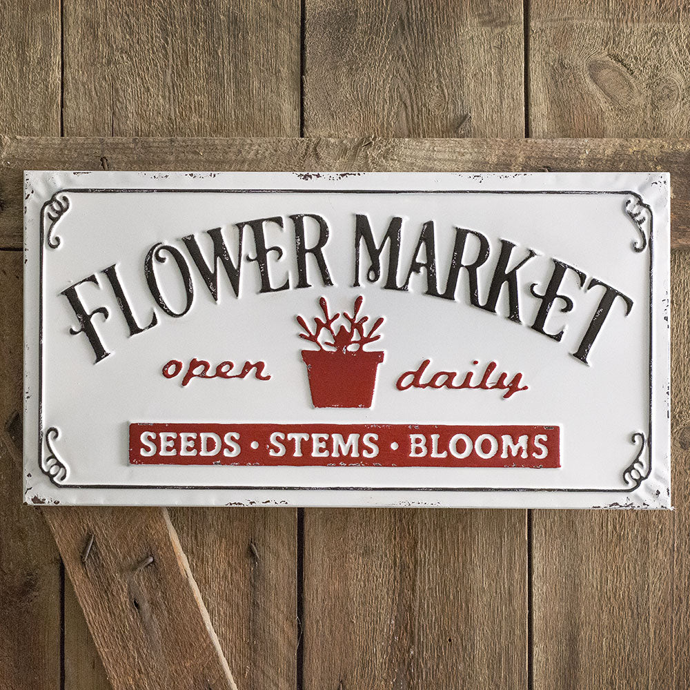 Flower Market Metal Sign - D&J Farmhouse Collections