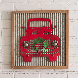 Red Truck Metal Wall Sign - D&J Farmhouse Collections