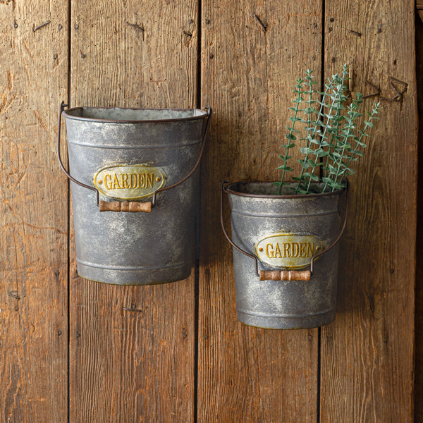 Set of Two Hanging Garden Buckets - D&J Farmhouse Collections