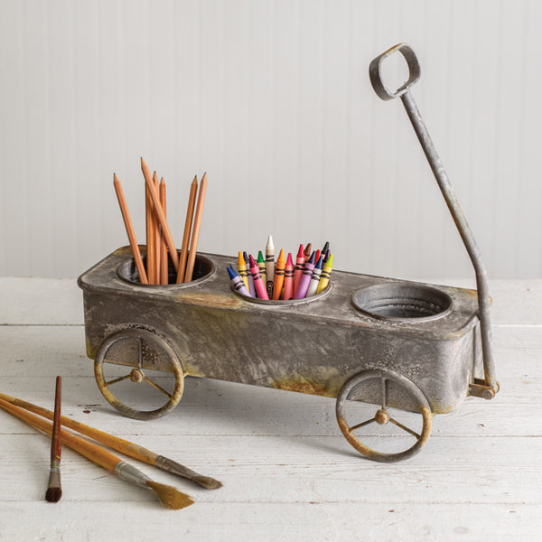 Divided Rusty Wagon Planter - D&J Farmhouse Collections