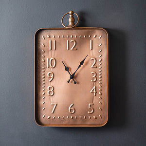 Copper Finish Wall Clock - D&J Farmhouse Collections