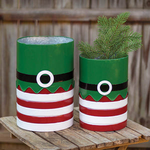 Set of Two Elf Suit Containers - D&J Farmhouse Collections