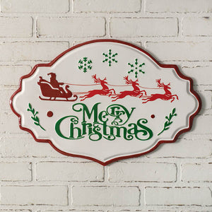 Merry Christmas Metal Wall Sign - D&J Farmhouse Collections