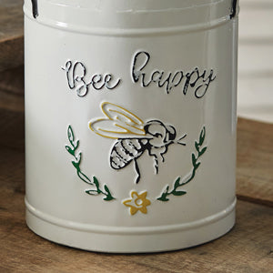 Bee Happy Jug with Wood Handles - D&J Farmhouse Collections